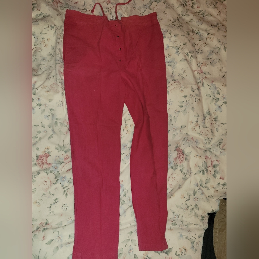Red Drawstring Pants